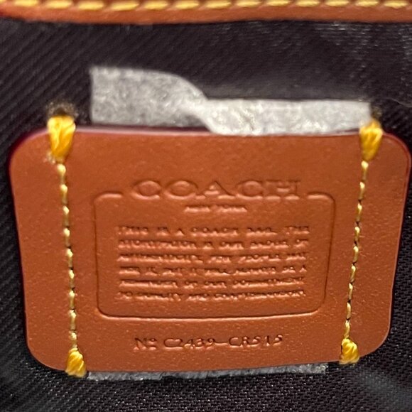 NWT Coach Essential Cosmetic Pouch/Bag/Case in Black Pebble Leather - Picture 12 of 16